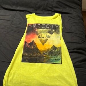 Society Bright Yellow Tank Top